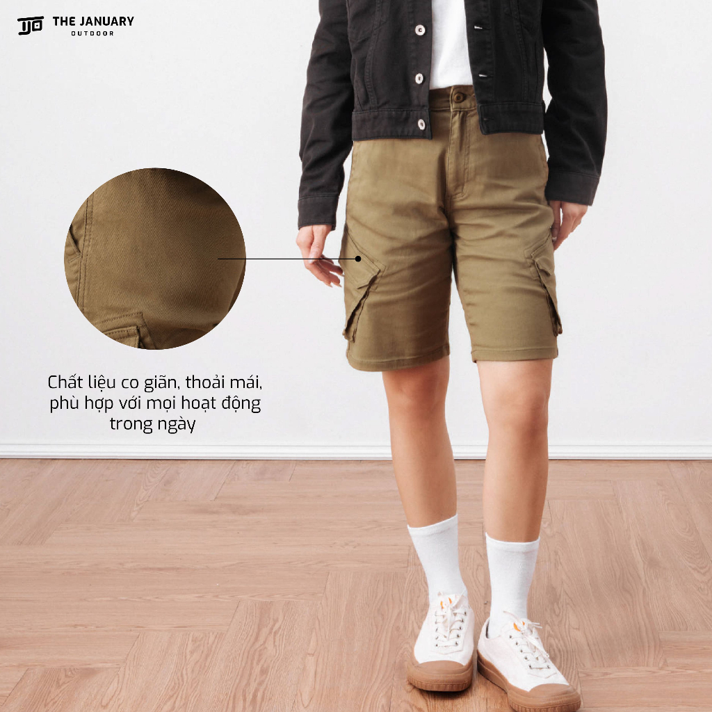 Quần shorts cargo nam TJO quần đùi túi hộp may chéo cách điệu năng động TERRAIN CARGO SHORTS TJO3SS6