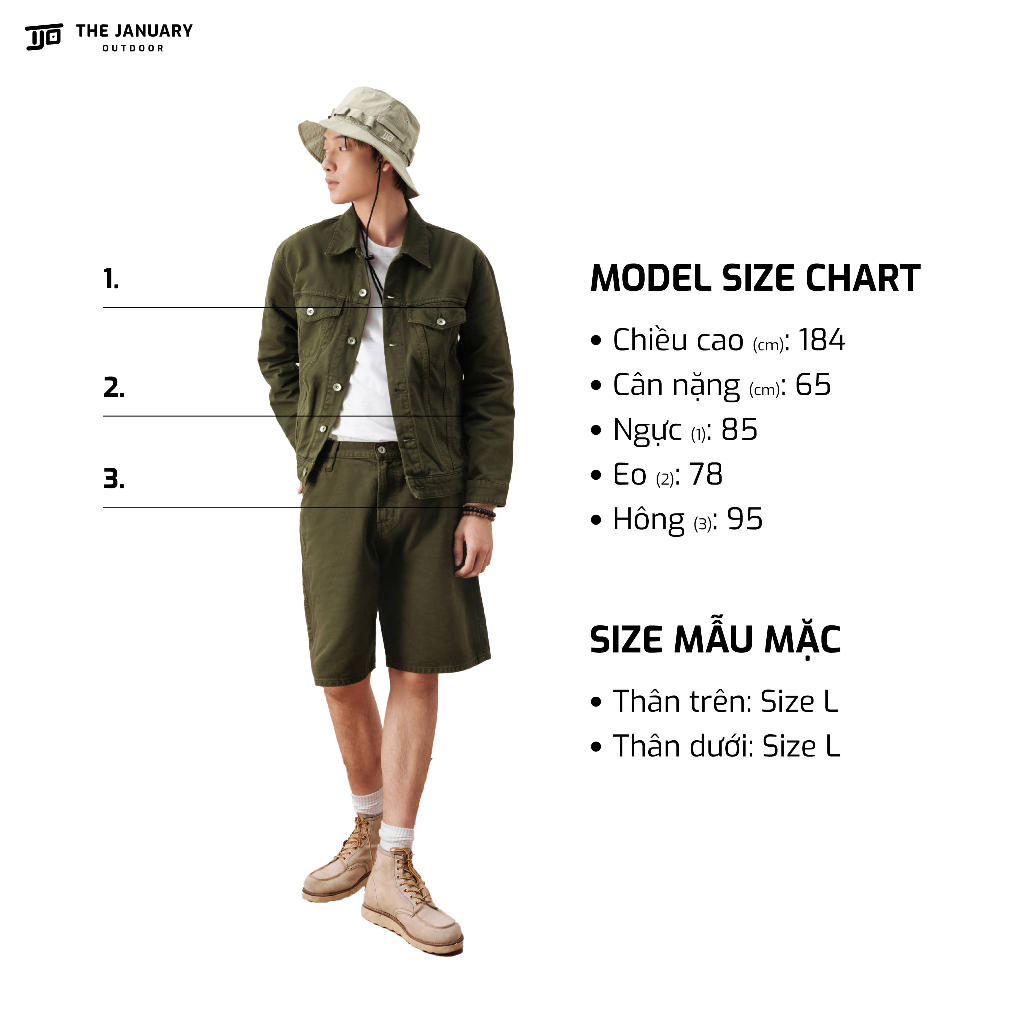Quần shorts cargo nam TJO quần đùi túi hộp may chéo cách điệu năng động TERRAIN CARGO SHORTS TJO3SS6
