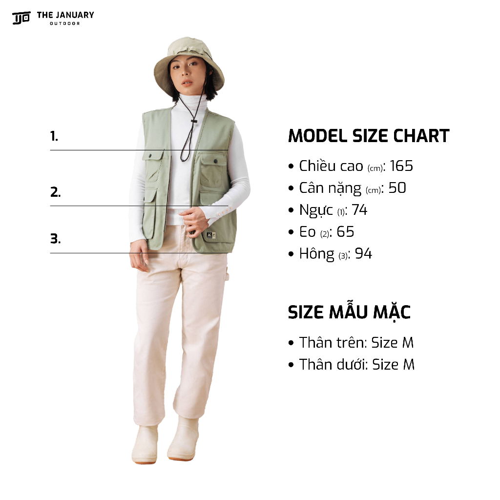 Áo gile túi hộp nam nữ đa năng TJO chất dù kháng nước nhẹ đứng form có khoá 3 màu WANDERLUST GILE TJOH12