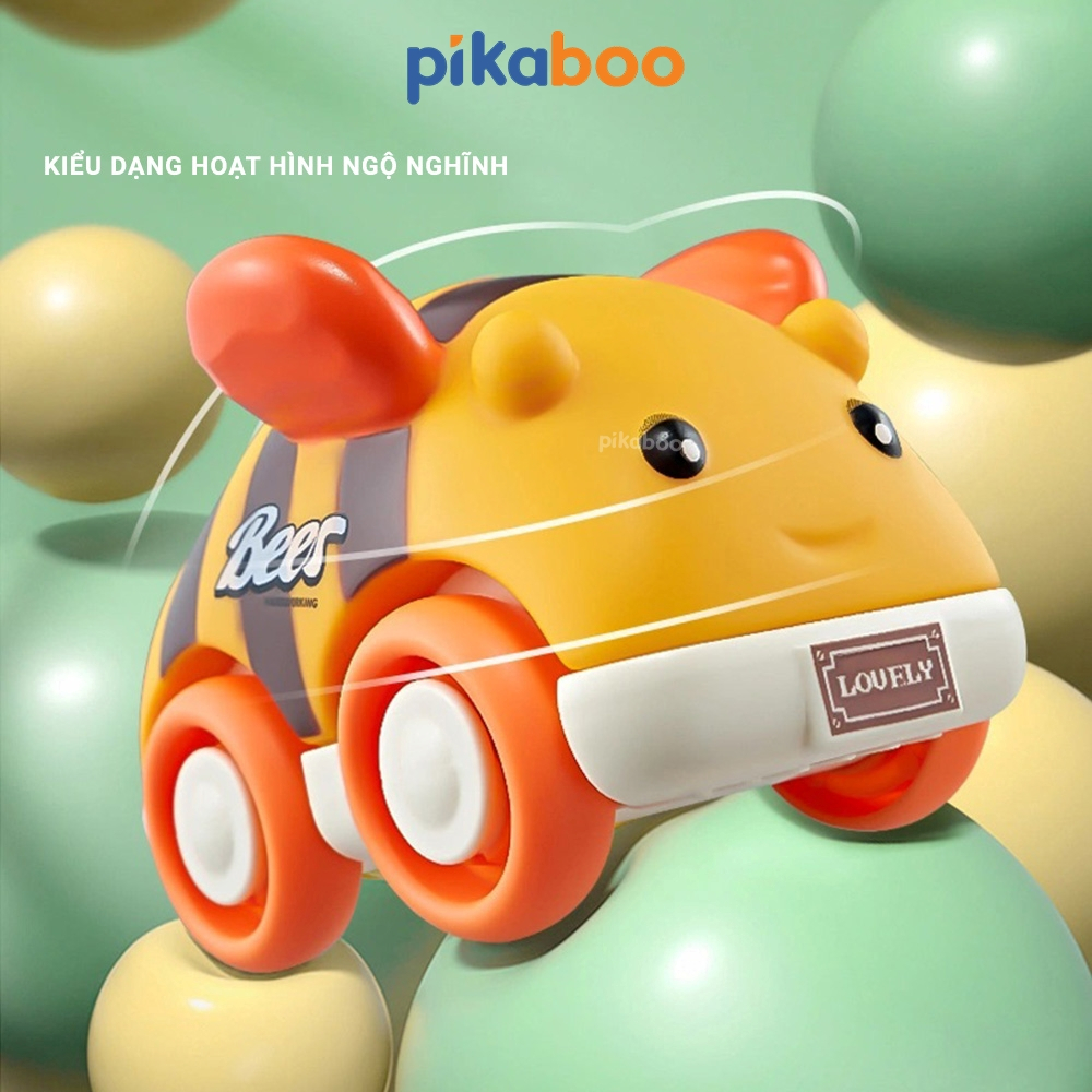 Đồ chơi ô tô xúc xắc Pikaboo mẫu mã đa dạng màu sắc phong phú giúp kích thích thị giác chất liệu nhựa an toàn