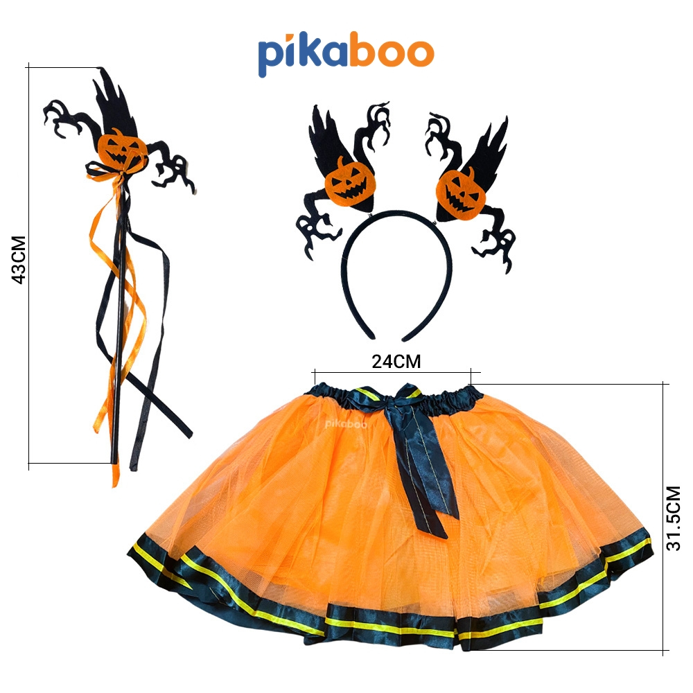 Trang phục hóa trang Halloween cho bé Pikaboo họa tiết đẹp mắt, chất liệu dày dặn, đa dạng mẫu mã