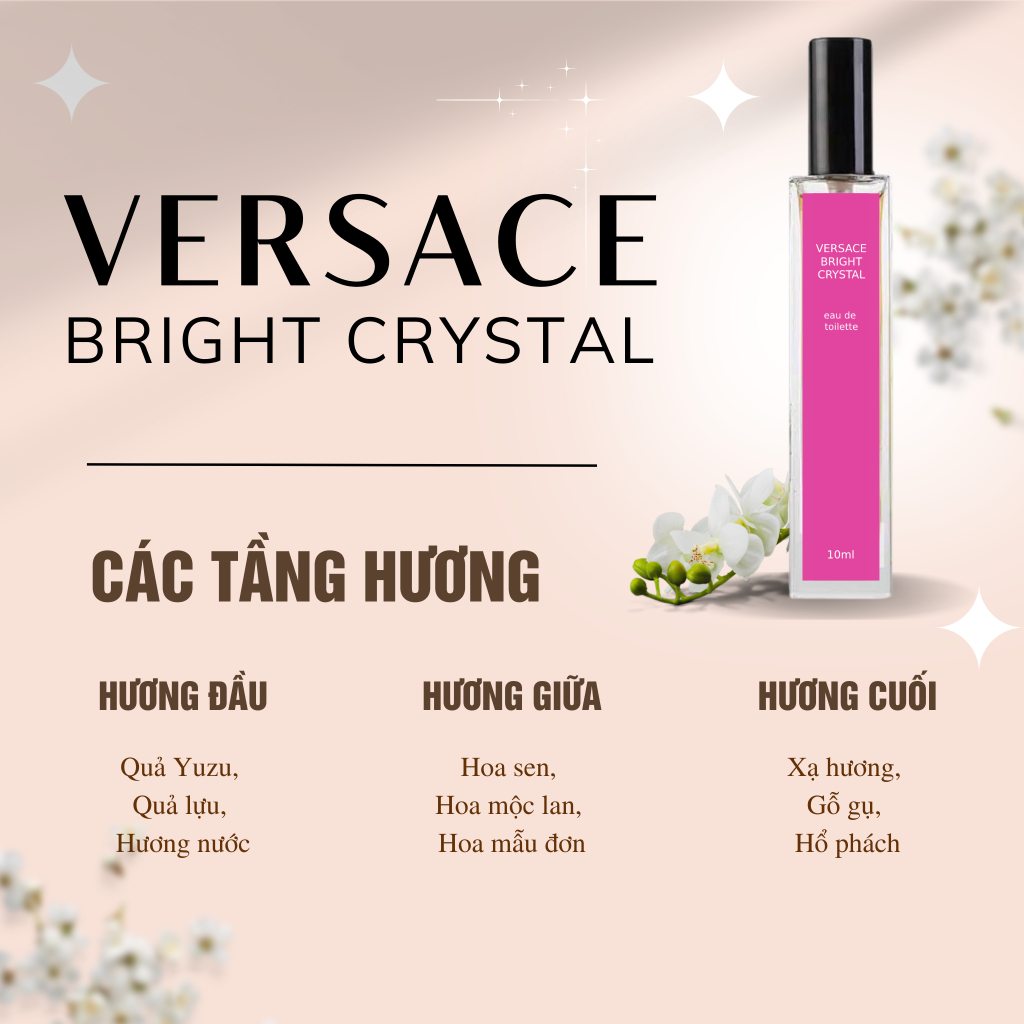 NON Versace Bright Crystal - Dành cho Nữ - Tươi mát, Tinh tế, Dễ thương