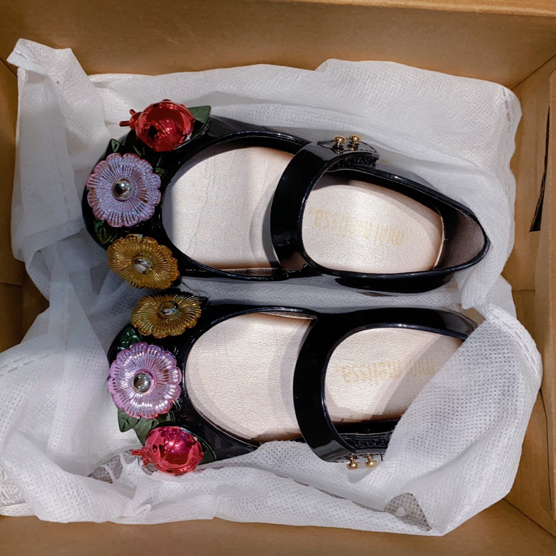 Giầy nhựa mềm thơm melissa nơ hoa bọ siêu xinh cho bé từ 1-8 tuổi