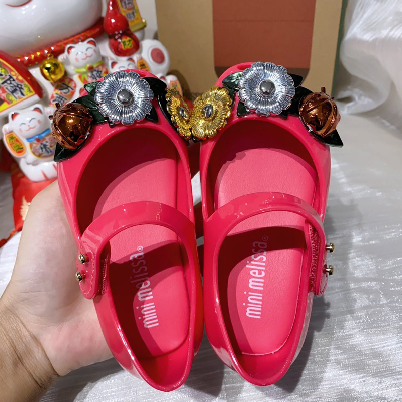 Giầy nhựa mềm thơm melissa nơ hoa bọ siêu xinh cho bé từ 1-8 tuổi