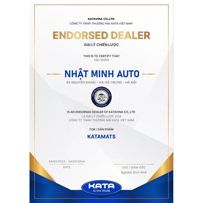 THẢM LÓT SÀN XE HƠI KATA - NISSAN ALMERA