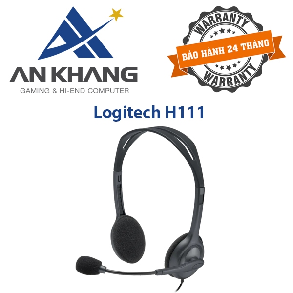 Tai nghe Logitech H111 - Hàng Chính Hãng