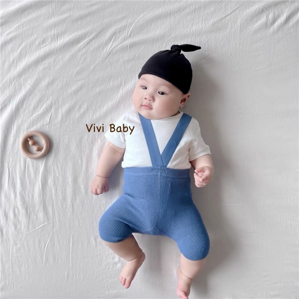 Quần yếm đùi phiên bản xuân thu phong cách hàn quốc cho bé Vivi Baby