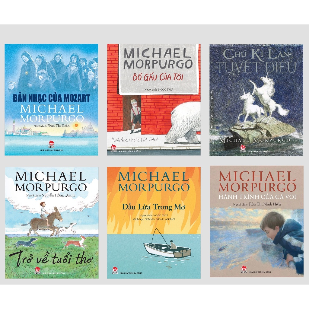 Sách - Michael Morpurgo:Trở về tuổi thơ - Bản nhạc của Mozart – Bố Gấu của tôi – Hành trình của Cá v