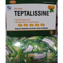 Kẹo ngậm giảm ho, mát họng TEPTALISSINE hộp 200 viên với tinh dầu bạc hà, tinh dầu tràm
