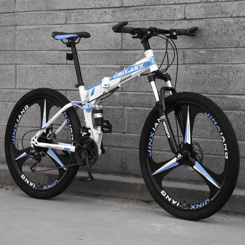 Xe đạp gấp lauxjack 26 inch 21 tốc độ thay đổi giảm xóc xe đạp phanh đĩa xe đạp sinh viên xe đạp leo núi lúi