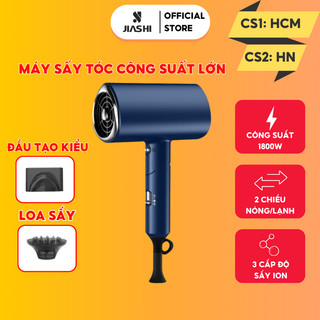 Máy sấy tóc mini Jiashi 1800W tạo kiểu với 3 chức năng sấy ion âm chăm sóc tóc hư  tổn, 2 chiều nóng lạnh MST03