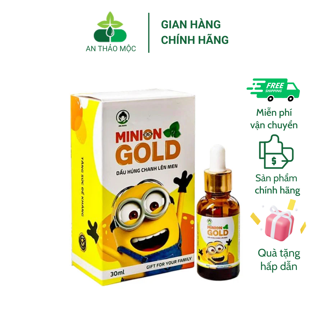 Tinh Dầu Húng Chanh Minion Chiết Xuất Thảo Dược Tăng Đề Kháng Tự Nhiên,Giảm Ho Cho Bé  Chai 30ml