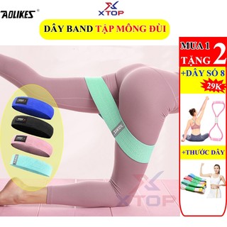 Dây kháng lực tập gym, Dây miniband tập chân mông Aolikes, phụ kiện gym chính hãng 3603