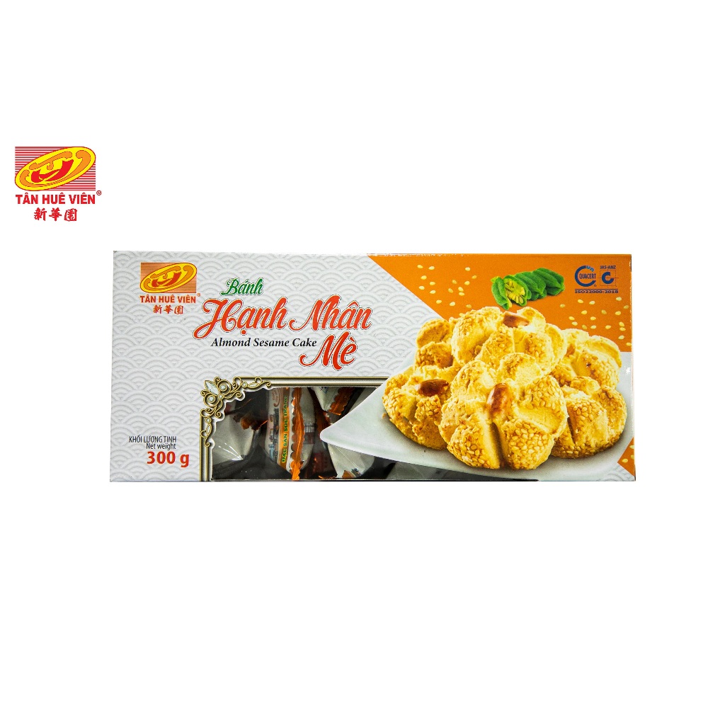 Bánh hạnh nhân mè hộp (300g) Tân Huê Viên