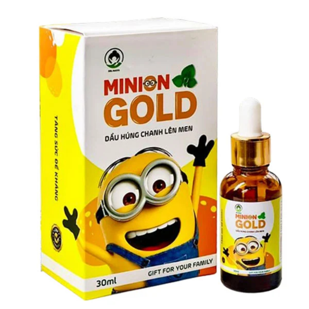 Tinh Dầu Húng Chanh Minion Chiết Xuất Thảo Dược Tăng Đề Kháng Tự Nhiên,Giảm Ho Cho Bé  Chai 30ml