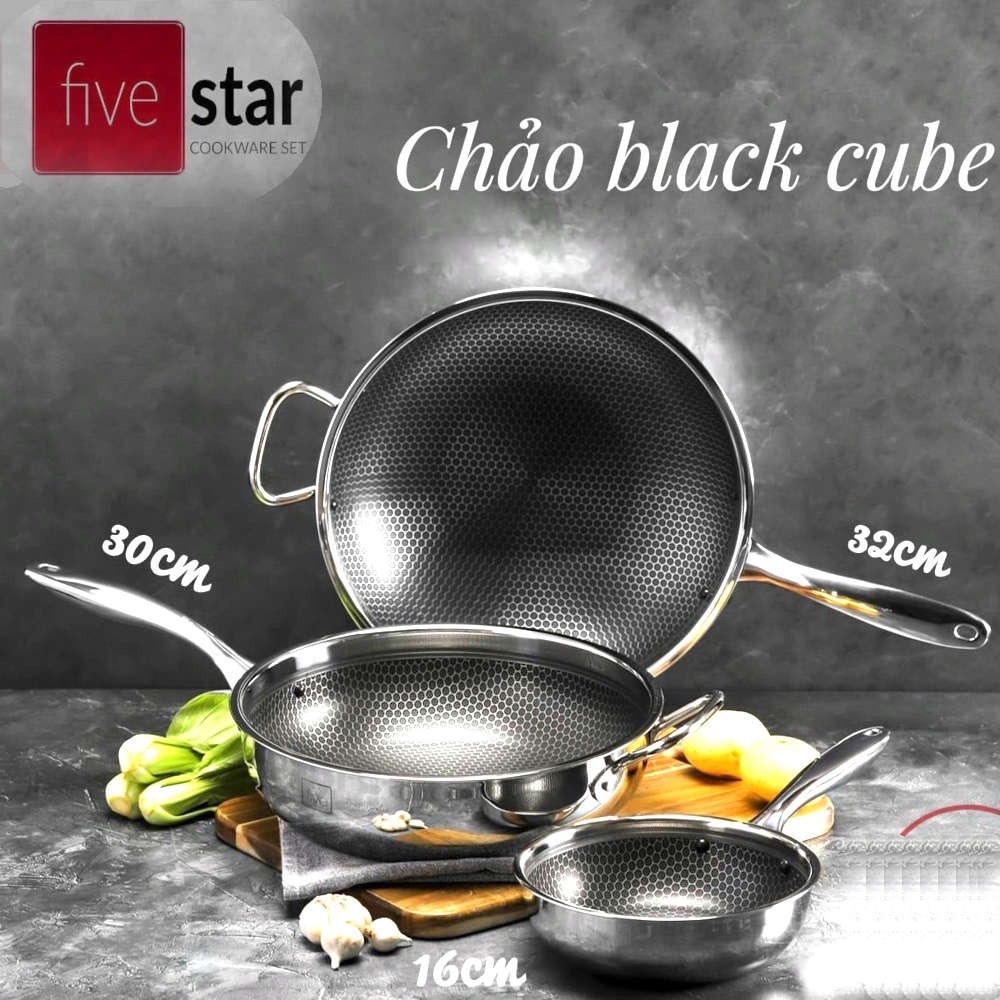 Chảo Black cube Fivestar plus  inox 304