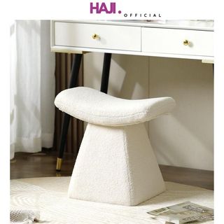 Ghế ngồi bàn trang điểm bọc lông cừu mềm mại, êm ái thương hiệu HAJI - AC31