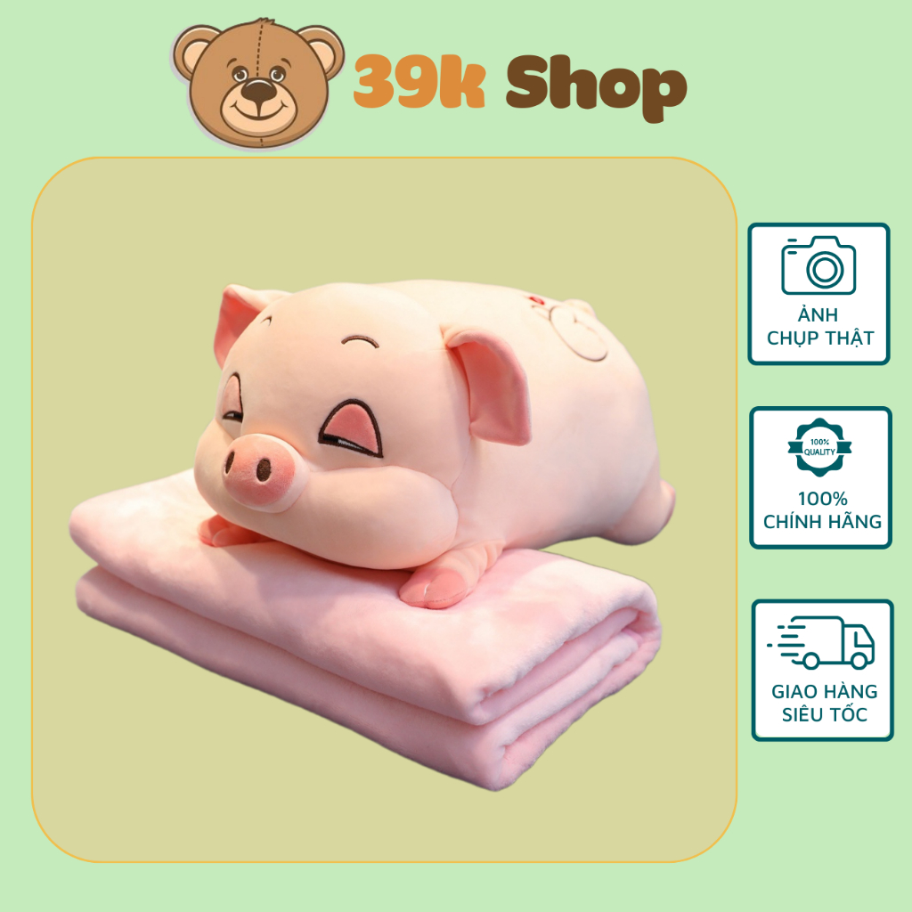Gấu Heo Mập Mềm Mại Dễ Thương Size 50cm Làm Quà Tặng Trang Trí Gấu Ôm - Gấu Bông Đồng Giá
