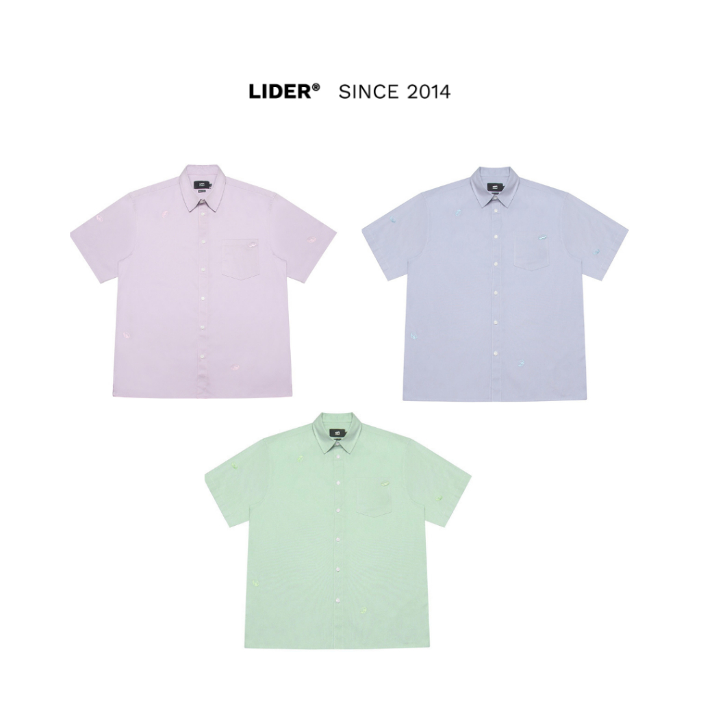 Áo Sơ Mi Unisex Thêu Logo LIDER Clacssic Shirt