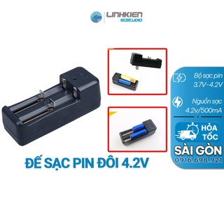 🔥 GIÁ SỈ 🔥 Đế Sạc Đôi Cho Pin Sạc Ultra Fire 3.7v-4.2v Sạc Pin Các Loại Đèn Pin, Đèn Quạt Cầm Tay