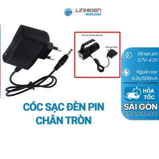 🔥 GIÁ SỈ 🔥 Cóc sạc cho đèn pin siêu sáng 4.2V chân tròn CHO ĐÈN ĐỘI ĐẦU ĐÈN PIN CẦM TAY
