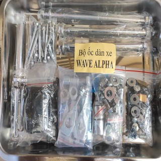 Bộ ốc dàn xe wave alpha giá rẻ. đầy đủ 90%