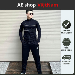 Bộ kéo khoá Adidas thu đông mẫu mới 2023, đồ bộ nam dài tay