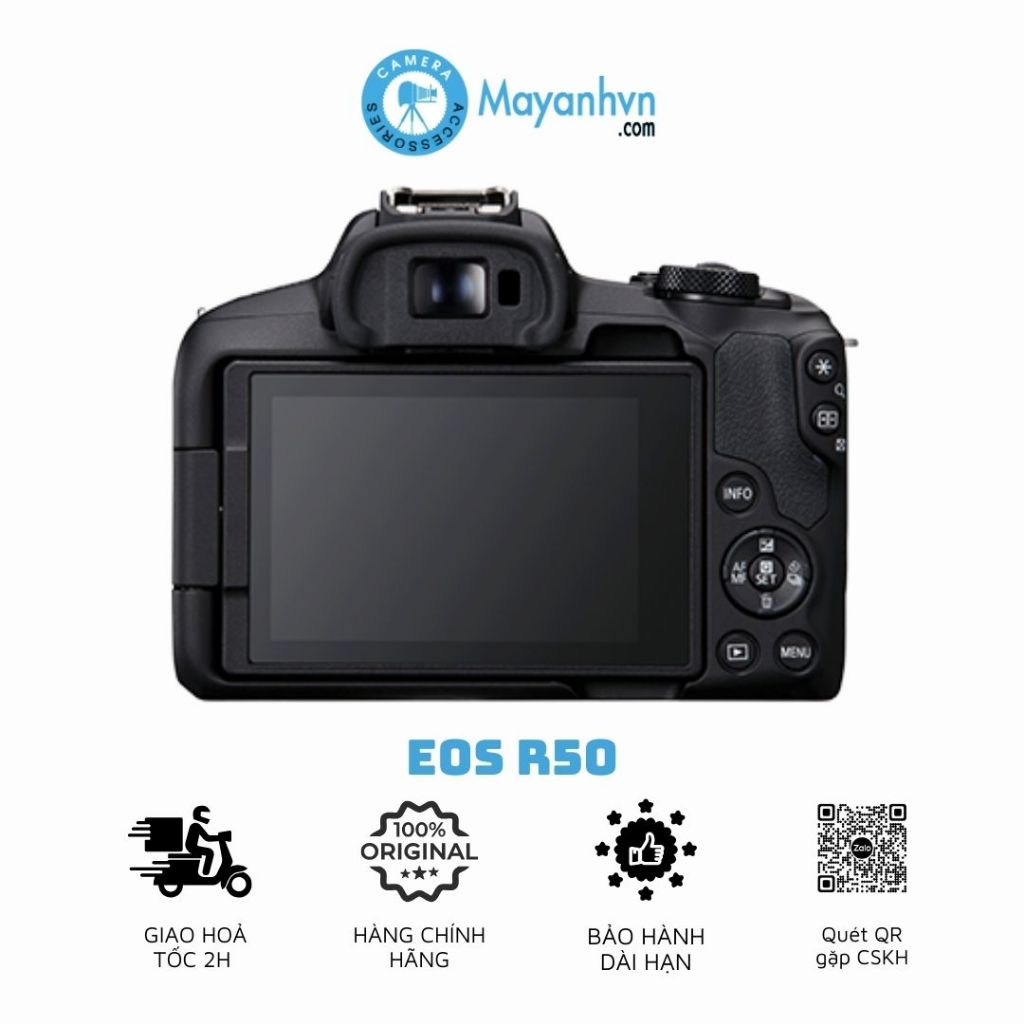Canon R50 - Máy Ảnh Canon EOS R50 Kèm Ống Kính RF-s 18-45mm