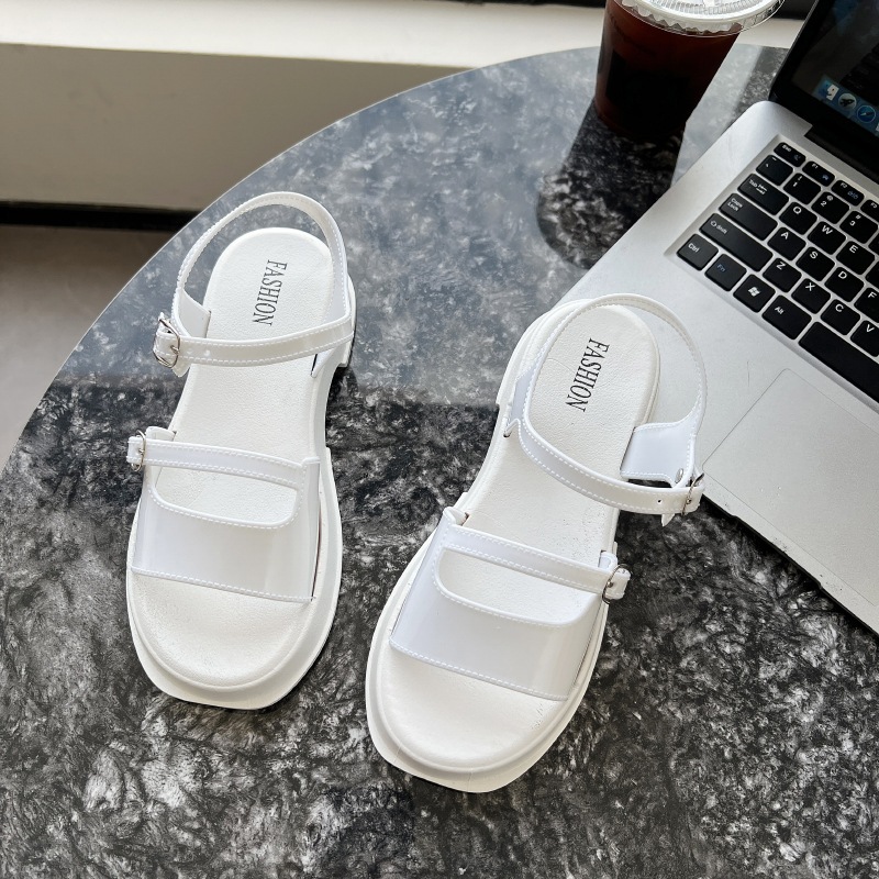 Giày sandal nữ quai ngang đi học chống nước đi mưa xăng đan đế bánh mỳ siêu bền 3.5cm validep03 V356