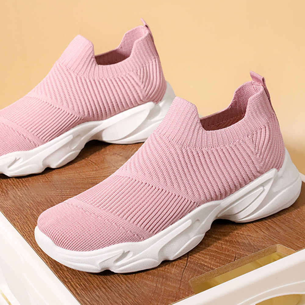 Giày lười nữ cổ chun êm chân vải co giãn thoáng khí thể thao đi bộ đi chơi đi học đế 3cm validep03 V358