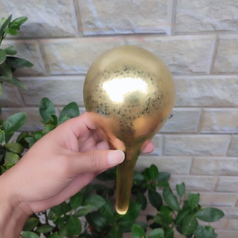 Thìa muỗm đồng gồ thủ công 100% đồng vàng nguyên chất kích thước 26x10x4cm