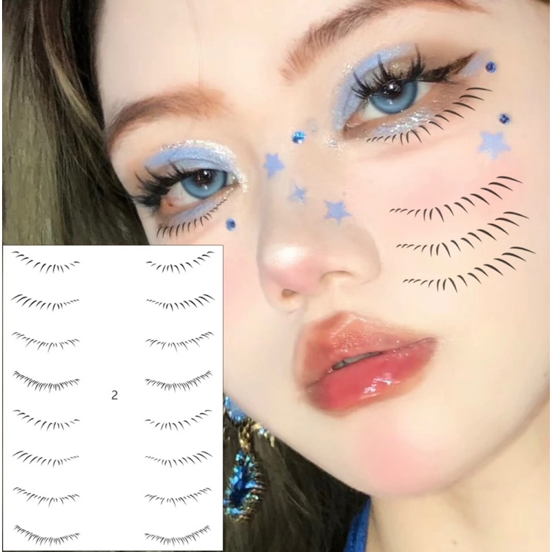 Hình Dán Xăm Lông Mi Dưới 3D Tự Nhiên Chống Thấm Nước