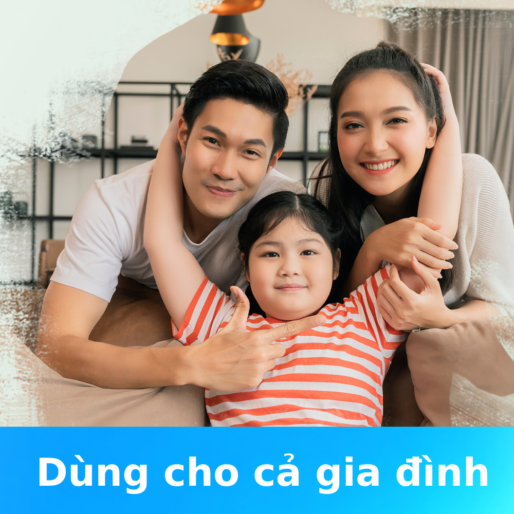 Dung Dịch Xịt Mũi Nước Muối Sinh Lý Nano Bạc NOSECARE FAMILY GOLD hằng ngày phòng ngừa sổ mũi, ngạt mũi và viêm xoang