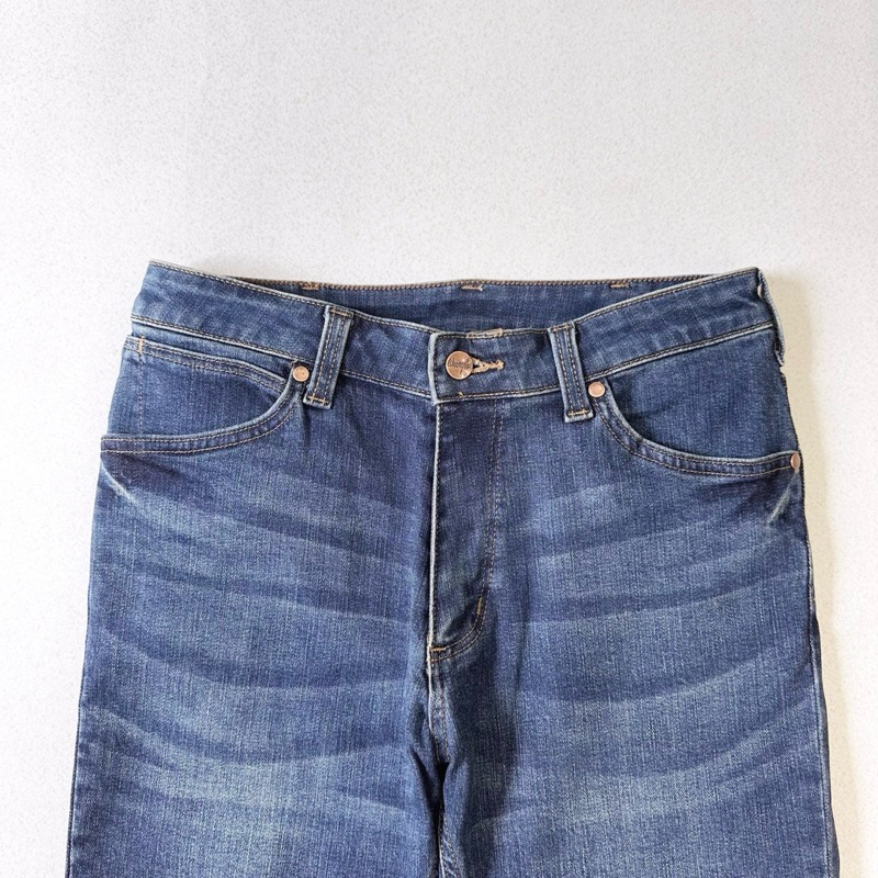 Quần Jeans Nam màu Xanh mài nhạt dáng Straight ống đứng thoải mái Hàn Quốc, co giãn tốt, không bai xù, bên màu