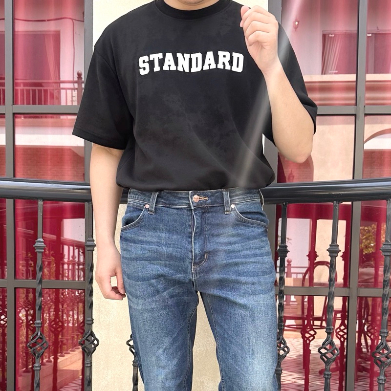 Quần Jeans Nam màu Xanh mài nhạt dáng Straight ống đứng thoải mái Hàn Quốc, co giãn tốt, không bai xù, bên màu