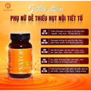 Viên uống cân bằng nội tiết tố EVATOP Hera đẹp da Tăng cường sinh lý nữ