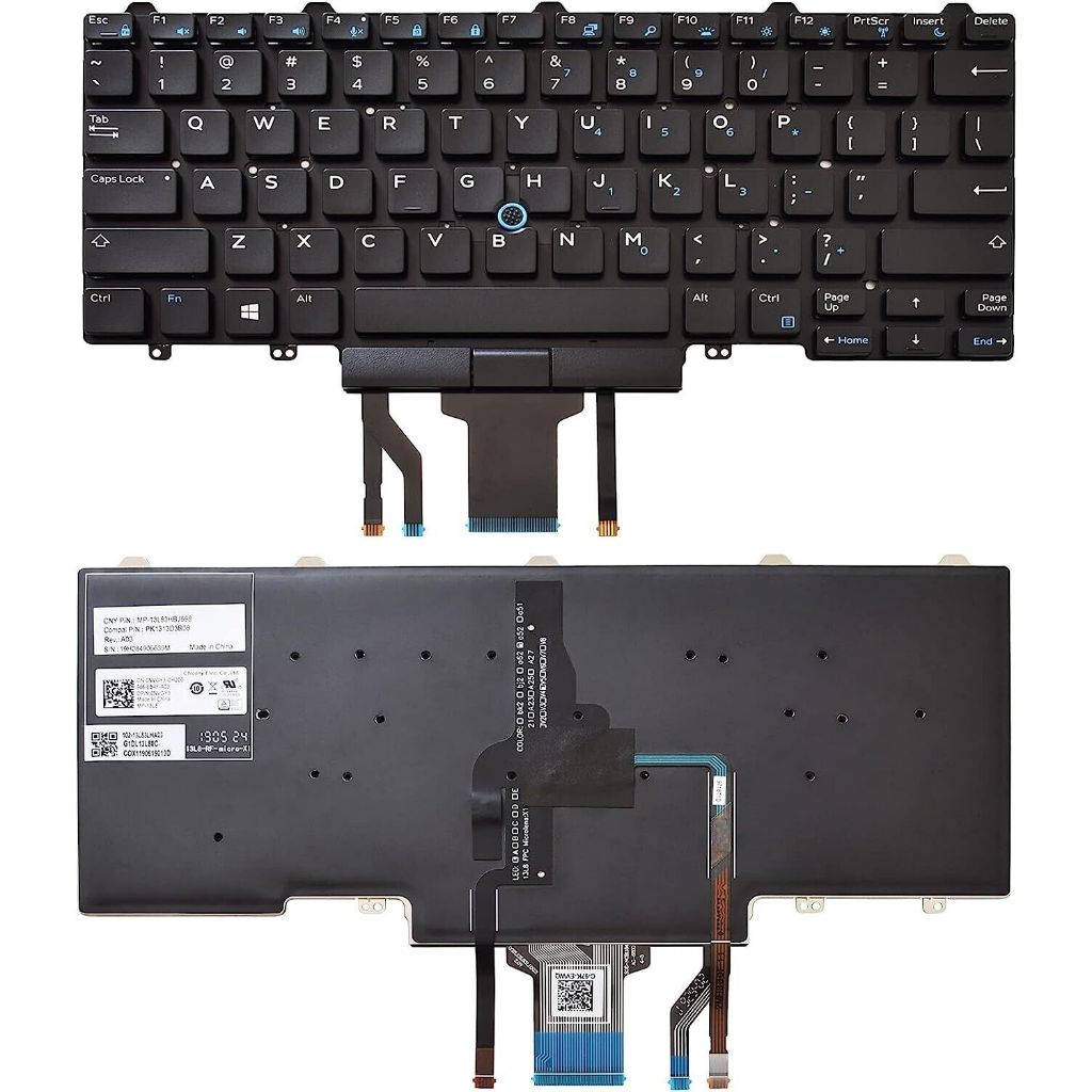 Phím cho laptop Dell Latitude E5450 E5470 E7450 E7470, Latitude 5480 E5480 5490 E5490 7480 E7480 7490 E7490(có CHUỘT,ĐÈN