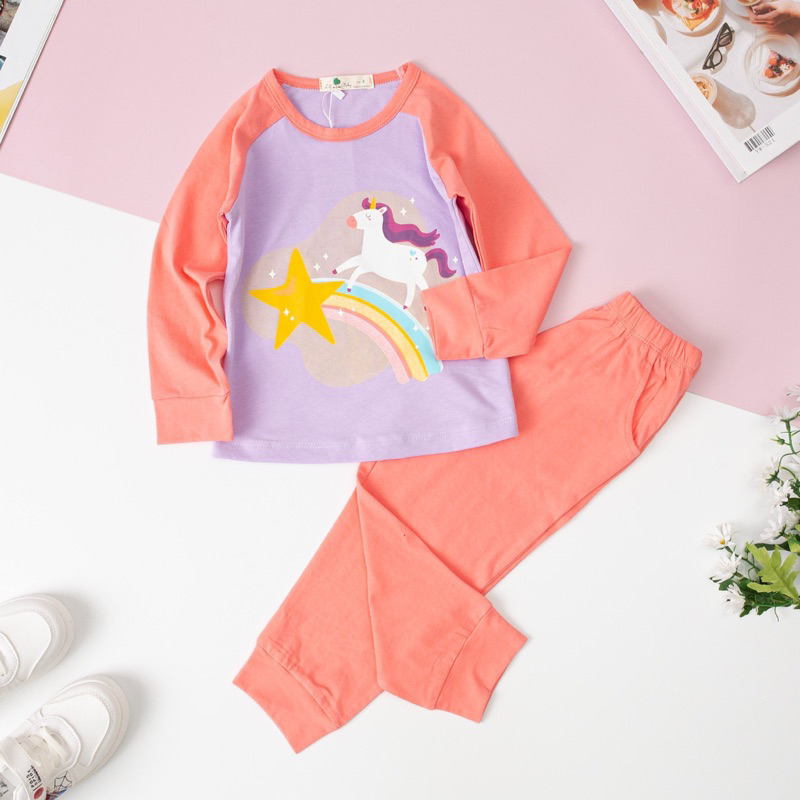 Bộ bé gái thu đông tay phối 3-10y . Chất cotton mềm mịn, thoáng mát, thấm hút mồ hôi, co giãn tốt