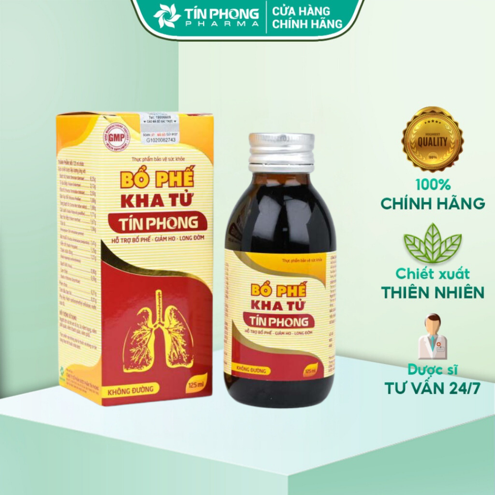 Siro Ho Bổ Phế Kha Tử Tín Phong Giúp Giảm Ho, Ngứa Rát Họng Hết Khản Tiếng Lọ 125ml TTP015