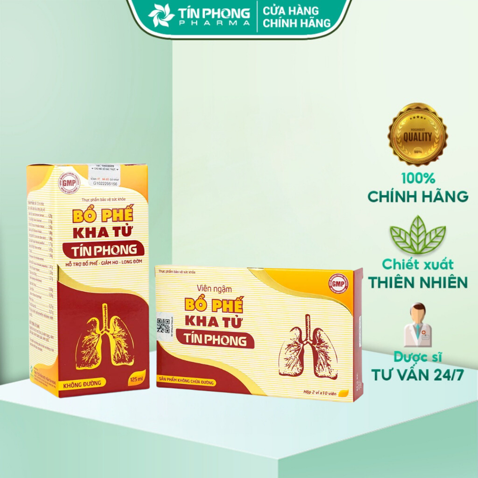 Combo Bổ Phế Kha Tử Tín Phong - Hỗ Trợ Giảm Ho, Tiêu Ho, Long Đờm, Giảm Đau Rát Họng Dành Cho Cả Gia Đình TVC1