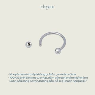 Khuyên cong U SHAPE TITANIUM Elegant (Giá 1 chiếc)