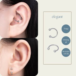 Khuyên cong u shape titanium elegant