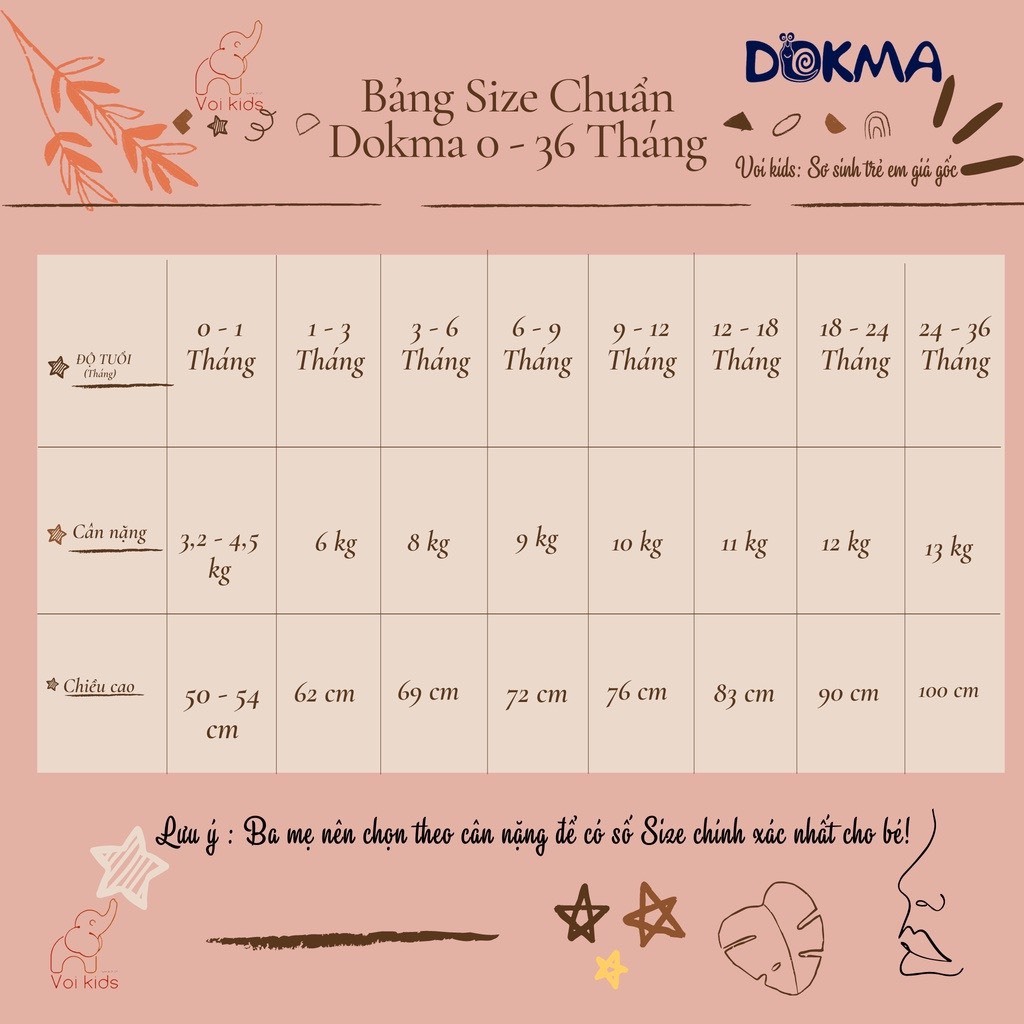 Áo len chui đầu Dokma size 3-6m đến 18-24m
