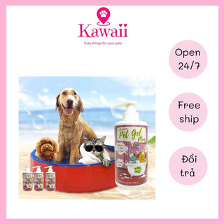 Sữa tắm ve rận bọ chét cho thú cưng chó mèo pet gel plus chai 500ml thương hiệu thái lan