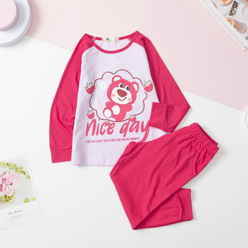 Bộ bé gái thu đông tay phối 3-10y . Chất cotton mềm mịn, thoáng mát, thấm hút mồ hôi, co giãn tốt