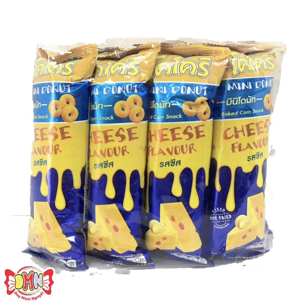 Combo 12 gói Bánh snack Cocori Mini Donut 10g Thái Lan