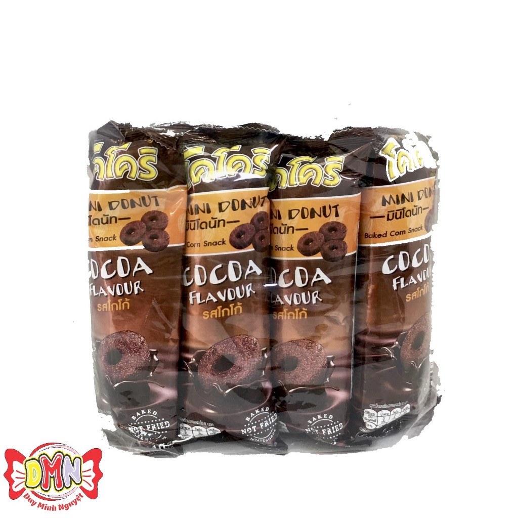 Combo 12 gói Bánh snack Cocori Mini Donut 10g Thái Lan