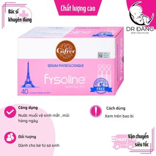 Nước muối sinh lý hồng Fysoline hộp 40 ống x 5ml