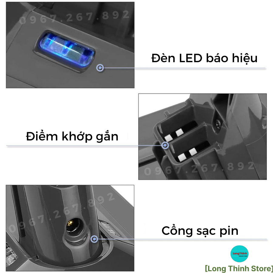 BH 6 tháng - Pin máy hút bụi DYSON V8 SV10