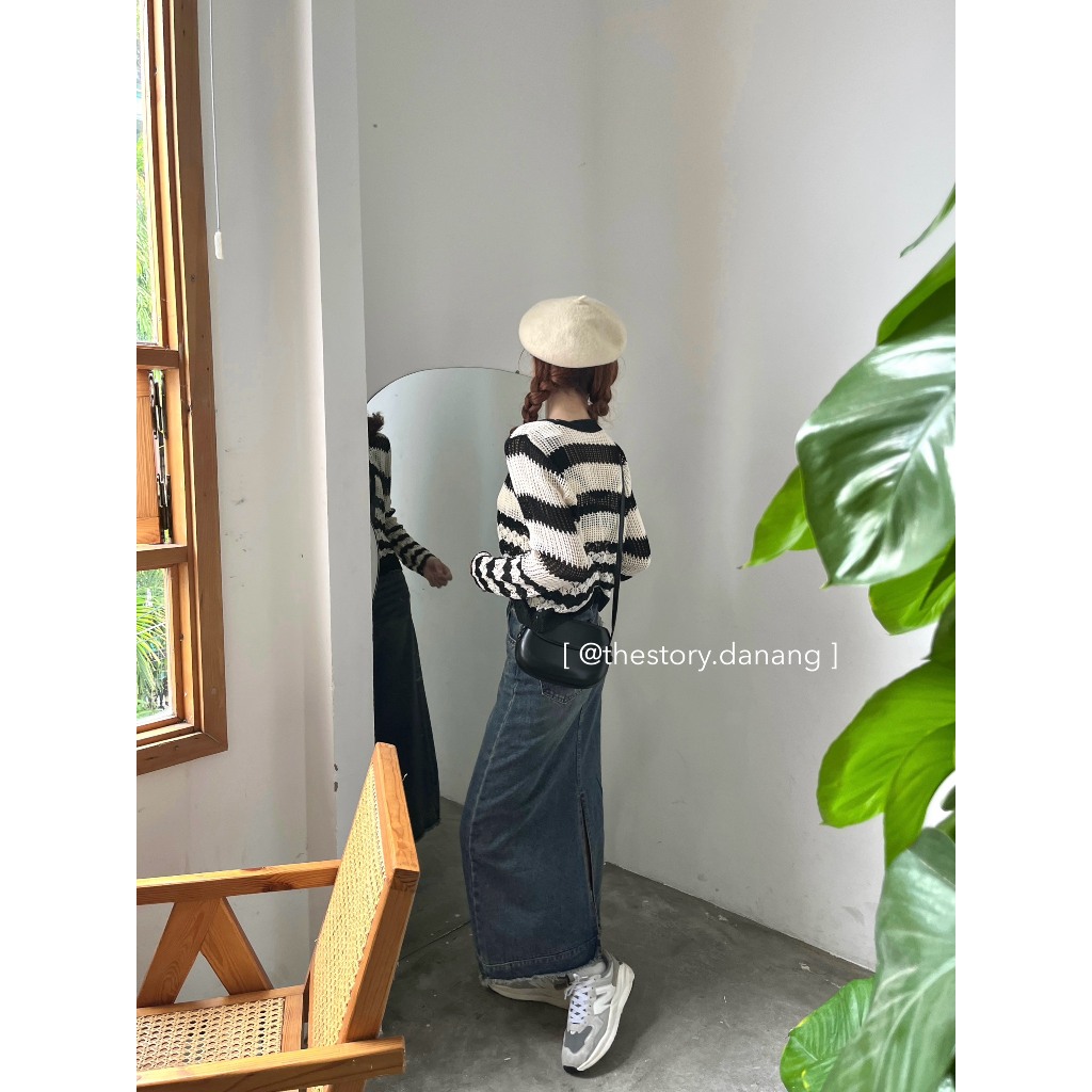 Chân váy jean tua rua  CV342